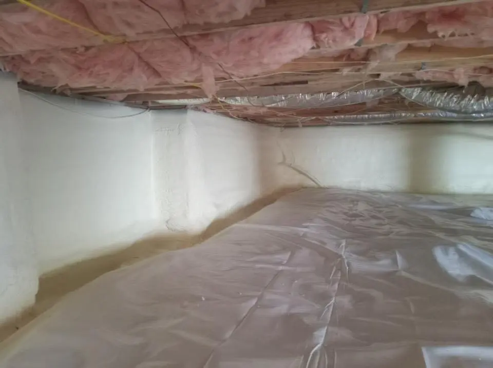 Crawl space encapsulation with closed-cell spray foam for Spray Foam Roofing in Greenwood Village